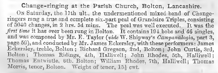 Peal Information