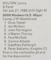 Peal Information